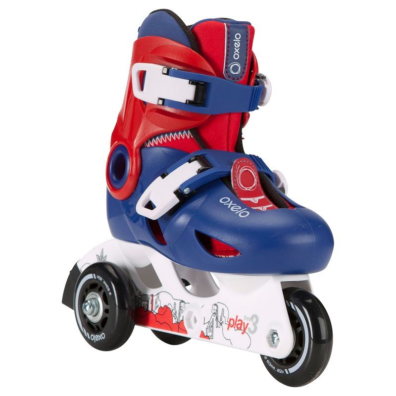 roller-enfant-play-3-bleu-rouge